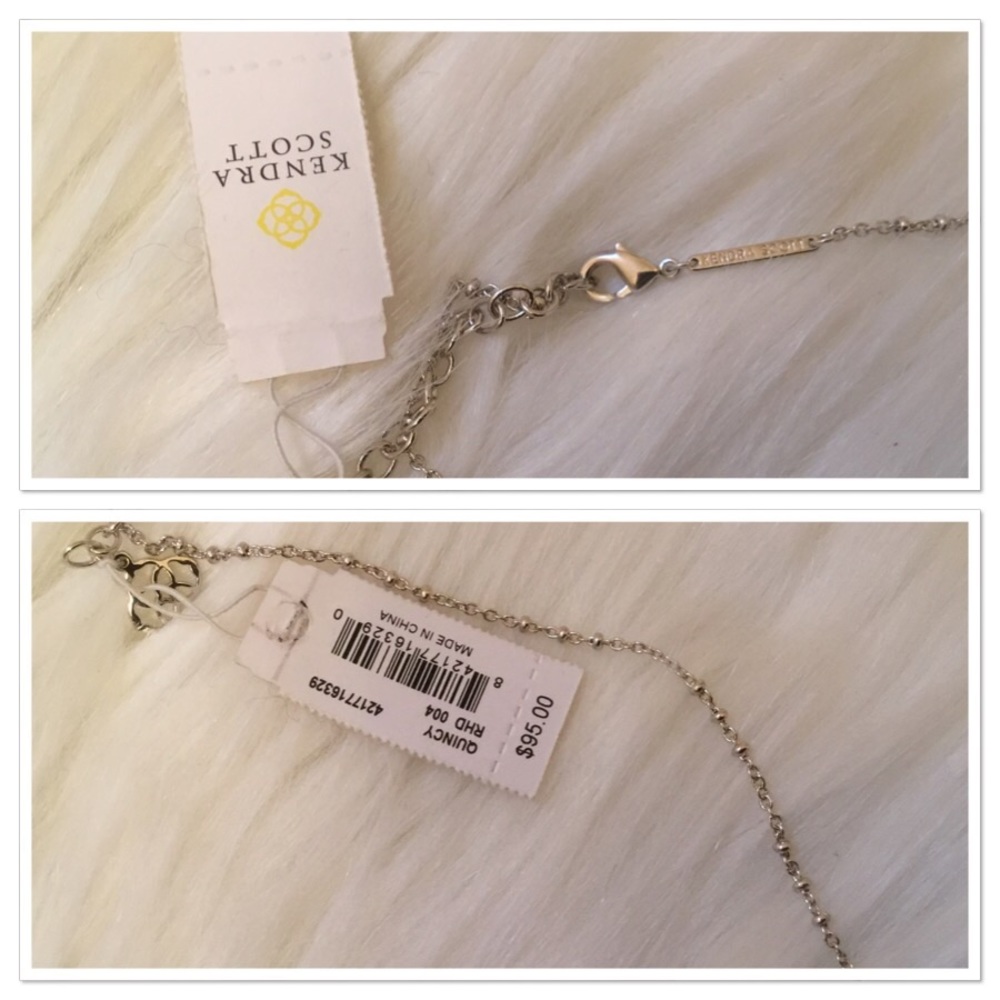 Kendra Scott Quincy Y Larait Necklace CZ NWT - Picture 7 of 8